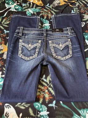 Miss Me Chloe Bootcut Rhinestone Jeans Dark Wash Size 29